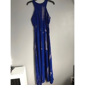 Sleeveless Cutout Tie-Dye Maxi Dress